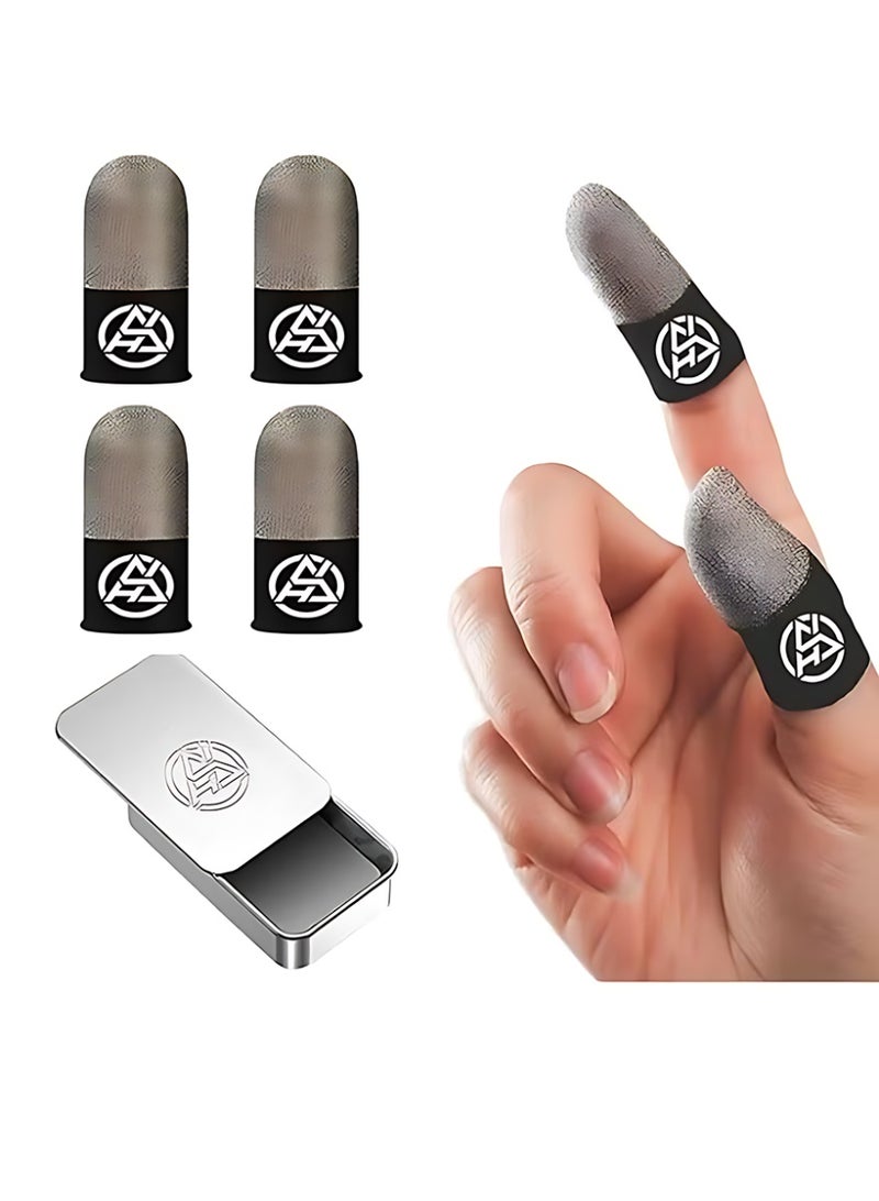 2 Pair Mobile Game Touch Screen Finger Sleeve Super Highly Sensitive Feelers Smooth Operation Sweat Absorbing Odorless Breathable Seamless Finger Sleeve For Pubg And Much Other Games Play - Image 1